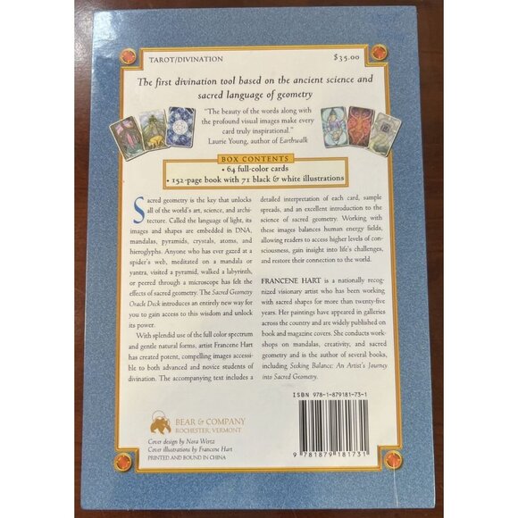 Sacred Geometry Oracle Deck by Francene Hart (2001) 64-Cards & Book NEW SEALED - Picture 4 of 4